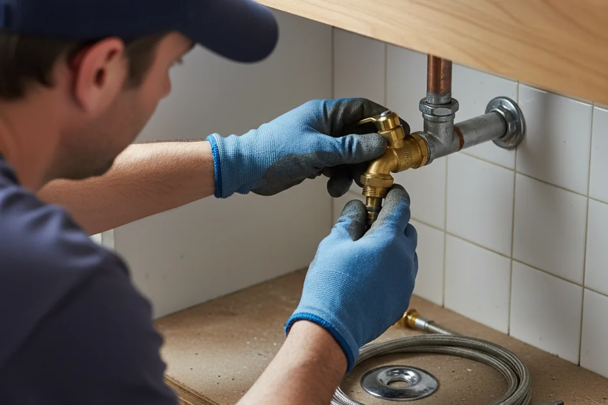 Shutoff valve and fitting work during Emergency Plumbing in Rockton